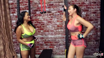 Fit & lesbian time nyssa nevers & maxine work on those butts & chests