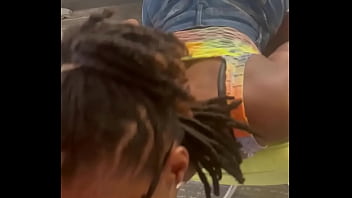 Giving a blowjob while spinning on a chair