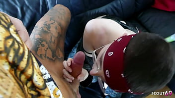 Cuckold husband hear on phone while his blad head glasses teen wife lia louise have sex with stranger