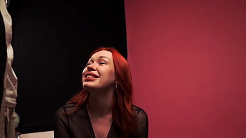 Redhead loses her blowjob virginity with me