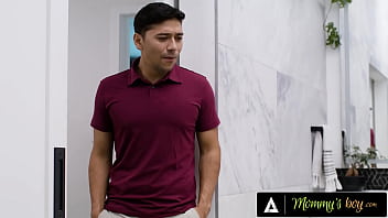 Stacked stepmom can't resist to fuck with her stepson