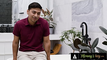 Stacked stepmom can't resist to fuck with her stepson