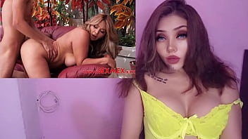 Masturbandome con una milf chichona y golosa nalgona