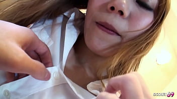 Japanese teen 18 at real uncensored amateur pov sex with older guy with deep creampie in hotel in japan
