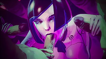 Hot bitch sucks cock and enjoys facial