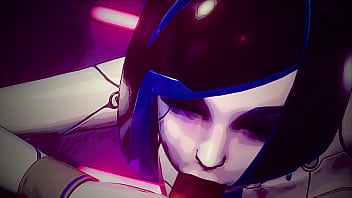 Hot bitch sucks cock and enjoys facial