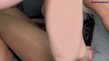 Max fucks anal queen kitti li in her panties and tan pantyhose