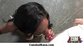 Black girl sucks many white cocks in redneck group 18