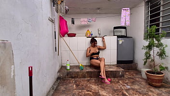 Video found on morena's cell phone of her cleaning the house and bathing