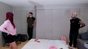 Hot latina is greeted by two neighbors who just want to eat her pussy felipe skull