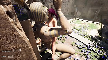 The rhythmic statue caught lara croft off guard again and made her cum