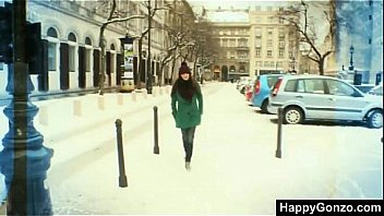 Hot hungarian girl fucked in pussy and ass by three guys