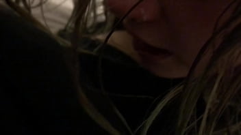 Sexy blonde showing how she sucks cock