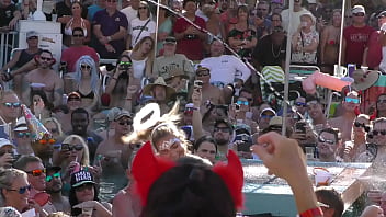 Sexy stripper twerk contest pool party