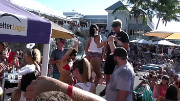 Sexy stripper twerk contest pool party