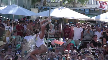 Sexy stripper twerk contest pool party