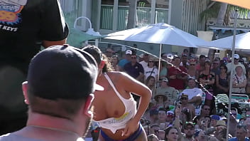 Sexy stripper twerk contest pool party