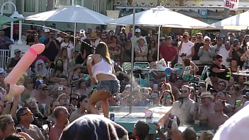 Sexy stripper twerk contest pool party