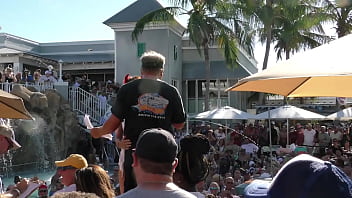 Sexy stripper twerk contest pool party