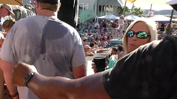 Sexy stripper twerk contest pool party