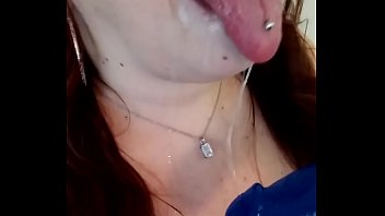 Have something in my mouth sliding down my throat