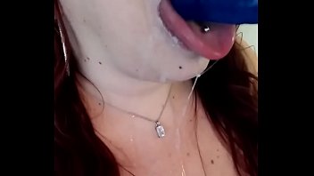 Have something in my mouth sliding down my throat