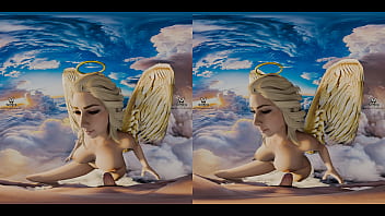 Stunning angel gives you a sexy reception in paradise