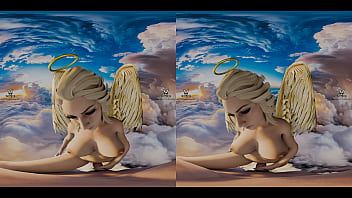 Stunning angel gives you a sexy reception in paradise