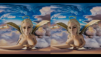 Stunning angel gives you a sexy reception in paradise