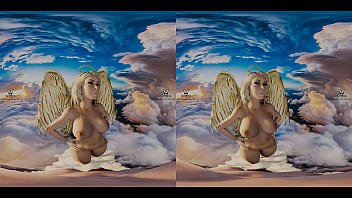 Stunning angel gives you a sexy reception in paradise