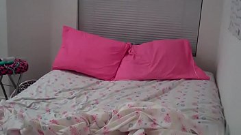 Naughty teen teases her clit with small vibrator