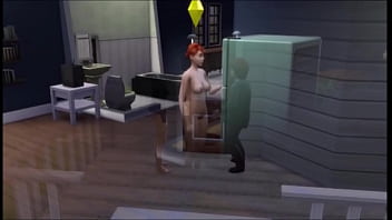 Redhead gets bored with women and craves a cock