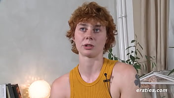 Redhead girl plays with her favorite toy