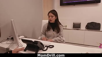 Getting fucked by her stepson at the office momdill