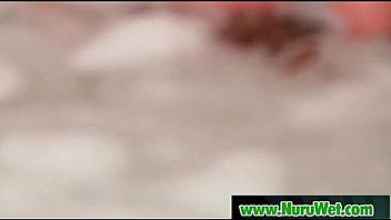 Nuru massage with busty asian and hardcore fucking on air matress 12