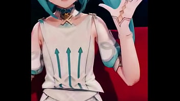 A Cheerful Genshin Girl Waves With A Bright Smile Her Aqua Hair Glowing Under The Lights Sweet And Innocent On The Surface But Her Charm Hides A Deeper Magic… Bio Link Waiting thumbnail