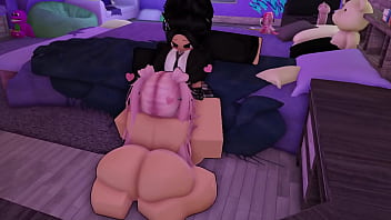 Horny futanari catches me on bed