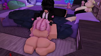 Horny futanari catches me on bed