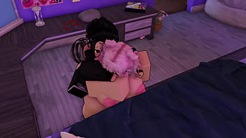 Horny futanari catches me on bed