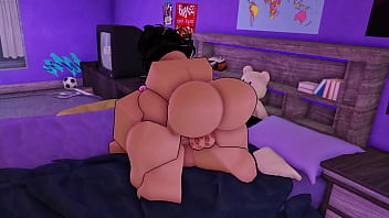 Horny futanari catches me on bed