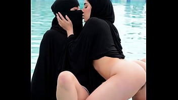 Steamy hijab thick arab moms & niqab teens lesbian orgasms ai