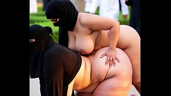 Steamy hijab thick arab moms & niqab teens lesbian orgasms ai