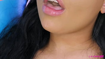 Captivating dark haired beauty naked close up