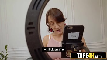 Watch this small tit milf take a wild ride on a young guy