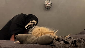 The villain in the mask fucks a sex doll on halloween