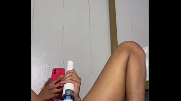 Edging my pussy in front of my bestfriend