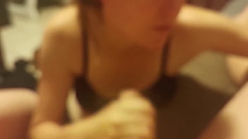 Sucking on a uncut cock