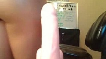 Close up dildoing pussy on webcam inked teen