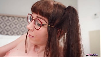 Nerdy Ts Dani Sophia Enjoys Poking Her Ass With A Dildo thumbnail