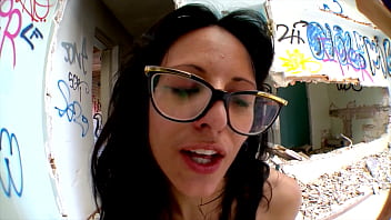 4 eyed nerd gets a hard dick in her geeky pussy